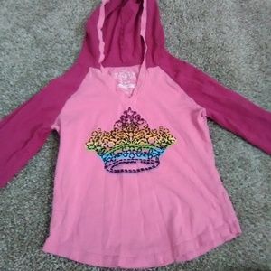 Long Sleeve Shirt With Hoodie |Crown
